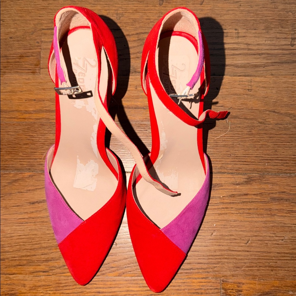 27 EDIT Red and Purple Heels